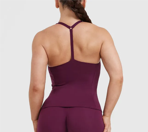 Offre Spéciale femmes U cou Yoga débardeurs doux Compression extensible léger décontracté Jersey dentelle pour été Gym entraînement - Product Image 2