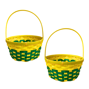 Cesta de Pascua tejida ecológica para niños con asa Cestas de bambú de Vietnam Cesta para regalos y dulces Decoración del hogar - Product Image 1