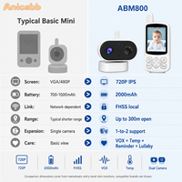 Cámara de Video Recargable para Bebés con Pantalla de 2.8'', Resolución 720P, Conexión FHSS Segura, Sensor de Sonido VOX Smart Wake-up, Lista para Viajar