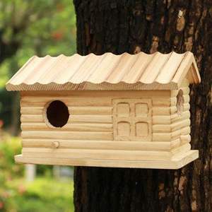 Nichoir à oiseaux en bois fait à la main |   Finition lisse de qualité supérieure |   Prix de gros en vrac d'usine - Product Image 1