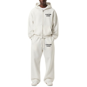 Survêtement d'extérieur pour homme en coton 100% respirant à capuche, motif uni, fabriqué au Pakistan, 2 en 1 avec fermeture éclair - Product Image 4
