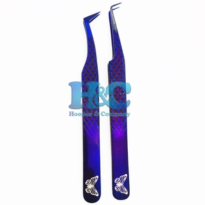 แหนบต่อขนตาผีเสื้อปลายแหลมม่วงแหนบต่อขนตาปลอมเพิ่มวอลลุ่มแบบยั่งยืน - Product Image 3