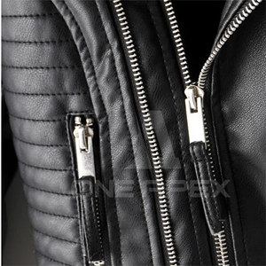 2025 personalizado de alta calidad de los hombres de piel de oveja genuina Bikers chaquetas de cuero puro chaqueta de invierno - Product Image 6