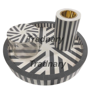 Le plateau de brûleur d'encens en marbre noir cristal de Pvt Ltd traditionnel définit le brûleur de Bakhoor de résine pour des cadeaux d'intérieur de Ramadan - Product Image 3