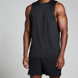 Camiseta sin mangas de cuello redondo de algodón 100% de alta calidad para hombre, chaleco transpirable sin mangas, cuello grueso, diseño de lavado ácido personalizado para verano - Product Image 5