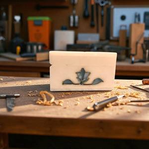 กล่องเครื่องประดับหินอ่อนสีขาวทำด้วยมือพร้อมฝังพลอยสีฟ้าการออกแบบดอกไม้การตกแต่งการจัดเก็บและกล่องของขวัญ - Product Image 5