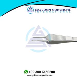 Fórceps quirúrgicos para sutura de ojos y orejas de Manhattan, pinzas de fijación, 1x2 dientes en ángulo con plataforma para atar - Product Image 4