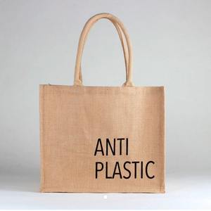 Jute <b>Bags</b> Medium Size Handmade <b>Plain</b> Design Custom Logo Perfect For Shopping Use <b>Bags</b> Prime Quality <b>Canvas</b> Tote Sacks By ACMI - Product Image 2