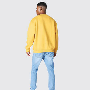 Sweat-shirt en coton solide pour hommes sur mesure col rond à manches longues pour l'hiver 100% coton Design uni - Product Image 4