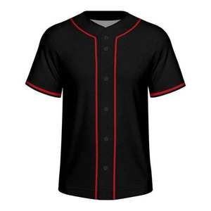 New Arrival Fashion Sports Team Logo Uniform Baseball Jersey OEM Designs, Custom Breathable Black Baseball Jersey - Product Image 1