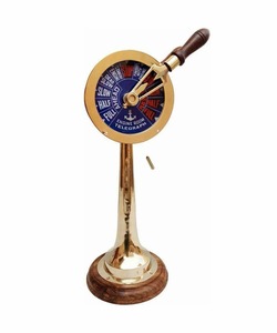 Reproduction marine de salle des machines de télégraphe nautique en laiton poli levier de commande maritime décoratif pour décor vintage - Product Image 5