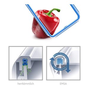 Conteneur alimentaire bleu et transparent de 850 ml avec clip et fermeture 508552 - Product Image 4
