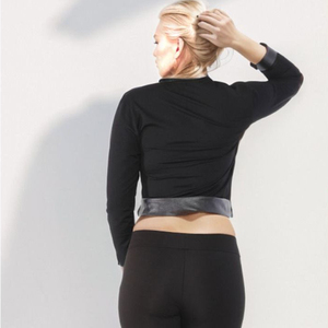 Traje de sauna térmico con cremallera de manga larga para mujer de primera calidad de Turquía y medias con cuello en V con capucha en diseño de alta calidad - Product Image 4