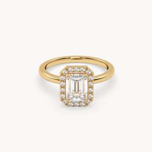 แหวนเพชรทองคำ 14k เพาะเลี้ยงในห้องปฏิบัติการ แหวนหมั้น Hudson - Product Image 4
