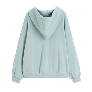 Sudadera con capucha y cremallera de algodón 100% para mujer a la moda a prueba de viento invierno otoño tejido de punto impreso Technics precio al por mayor - Product Image 2