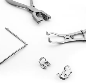 Kit de barrage dentaire professionnel avec pinces en acier inoxydable, cadre d'examen, poinçon et forceps pour l'isolation - Product Image 4