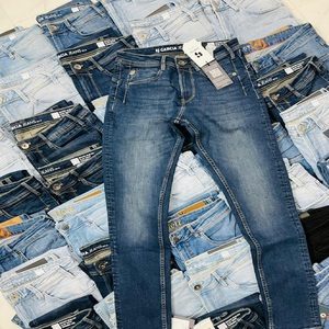 กางเกงยีนส์ซักได้สำหรับผู้ชายผู้หญิงกางเกงยีนส์ทรงตรงแบบเรียงซ้อนกันออกแบบได้ตามต้องการ - Product Image 2