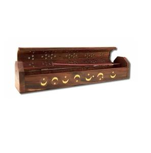 Base de incienso de madera natural, soporte para palo, quemador, receptor de cenizas, soporte para palo de alta calidad para decoración del hogar. - Product Image 3