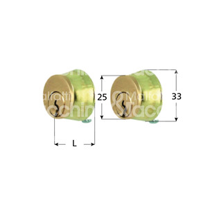 คู่ของถังคงที่รอบซาตินทองเหลือง - Product Image 1