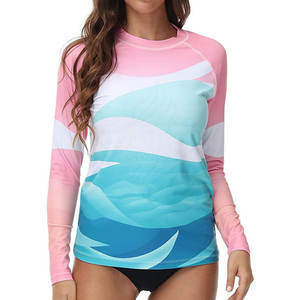 <b>Women</b> Swim <b>Rash</b> <b>Guard</b> Long Sleeve UV Protection Breathable Eco-Friendly Quick Dry <b>for</b> Surfing Swimming and Beach Wear - Product Image 5