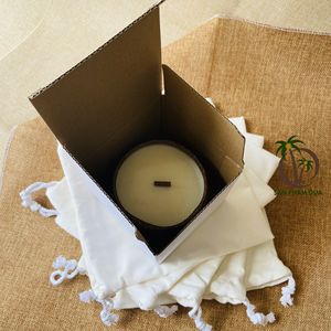 <b>COCONUT</b> SCENTED <b>CANDLE</b>/ <b>COCONUT</b> SHELL SOYA <b>CANDLE</b> or <b>COCONUT</b> WAX WITH TRIPPLE WICKS/ SINGLE WICK - Product Image 3
