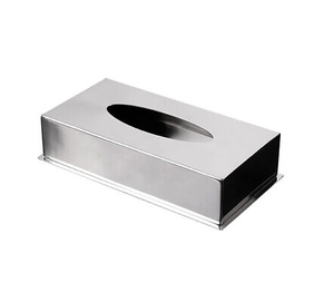 Boîte à mouchoirs en acier inoxydable Boîtes à mouchoirs en papier décoratives de comptoir de haute qualité en acier inoxydable - Product Image 1