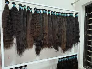 Extensiones de cabello humano de templo indio rizado crudo Natural del 100 por ciento Sin productos químicos Sin vapor Cabello humano suave Virgen sin procesar - Product Image 4