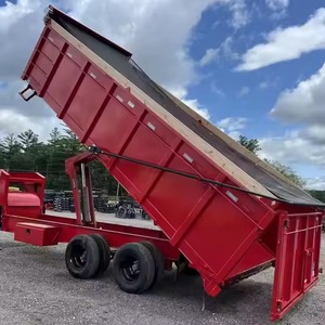 Livraison rapide de remorque à benne basculante agricole 8x20 bon marché avec composants d'engrenage et de moteur pour le basculement - Product Image 1