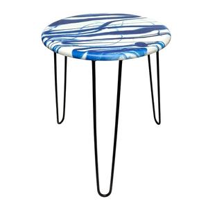 AK โต๊ะข้างโลหะมาตรฐานทองเหลืองสีดำพร้อมโต๊ะดีไซน์สุดสวยเรซิ่นสำหรับเฟอร์นิเจอร์คาเฟ่/เฟอร์นิเจอร์ร้านอาหาร - Product Image 1