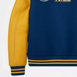 Chaqueta Universitaria de Béisbol con Capucha y Bordado Chenille para Hombre, Chaqueta Universitaria de Béisbol Personalizada al por Mayor - Product Image 5