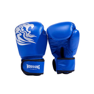 Para Woosung 12oz Guantes de boxeo para niños Protectores de manos de cuero PU de alta calidad con logotipo personalizado para niños Entrenamiento MMA - Product Image 3