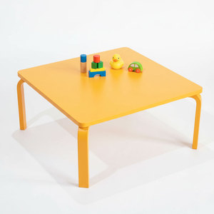 Mesa Plegable de Madera de Caucho con Diseño Minimalista y Tapa Cuadrada, 60x60x28cm, para Uso en Exteriores, Parques y Jardines de Infancia - KGD014 - Product Image 1