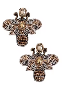 MD Handicrafts-Boucles d'oreilles brodées reine des abeilles, meilleur cadeau de qualité pour femmes et filles, faites à la main pour les fêtes. - Product Image 4