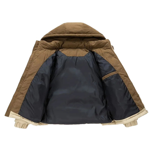 Veste matelassée à capuche pour homme, style nouveau, coupe-vent, streetwear, veste à bulles, hiver, épaisse, conçue avec soin - Product Image 4