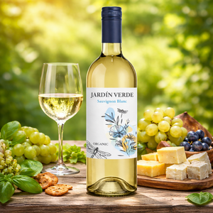Jardin Verde Vino Blanco Orgánico Sauvignon Blanc 100% Sauvignon Blanc 11.5-12.5% ABV Vino Blanco Orgánico Español 750ml - Product Image 2