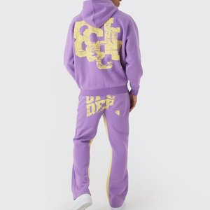 Service OEM survêtement unisexe de haute qualité sur mesure costume de jogging d'hiver à fermeture éclair pour hommes lourds - Product Image 2