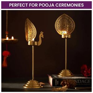 Peacock Design <b>Unique</b> Home Decoration Custom Metal Tea Light Holder Glass Candle Holder Stand Iron Candle - Product Image 3