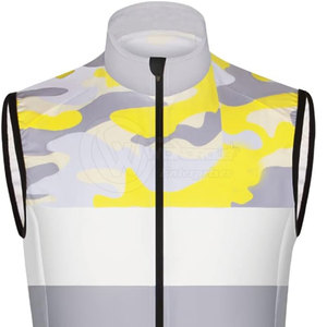 Gilet de cyclisme professionnel à col rond, couleur unie, gilets de cyclisme confortables et durables à vendre - Product Image 4