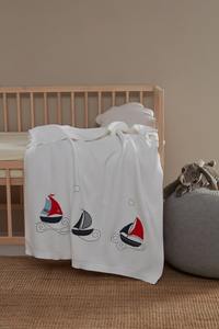 Manta de punto con logotipo bordado personalizado 100% algodón hecha en Turquía - Product Image 2