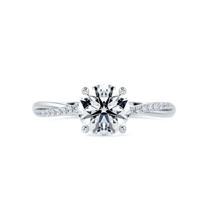 Anillo de diamante cultivado en laboratorio redondo de 6mm, joyería de compromiso de diamante cultivado en laboratorio de 10K, certificado IGI, Diamante F, Color VS1, claridad - Product Image 1