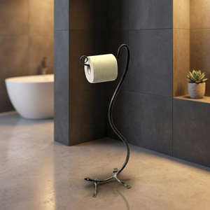 Free Standing Cast Iron Toilet Paper Holder Customized Shape Industrial Design <b>Bathroom</b> <b>Accessory</b> - Product Image 4