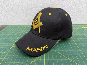 Mason Masonic <b>Black</b> Hat <b>Cap</b> Embroidered Adjustable Velkro Strapback Regalia <b>Baseball</b> <b>Cap</b> Embroidery Letter Hip Hop Custom Hats - Product Image 4