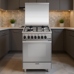 Cocina de gas de 4 quemadores con horno eléctrico UNICA U664MI Inox Clase A (60x60x90cm) - Product Image 3
