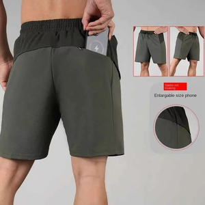 Shorts de plage d'été pour hommes en toile, polyester/coton, séchage rapide, respirant, taille mi-haute, fermeture à cordon, style décontracté - Product Image 4