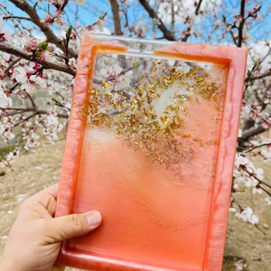 Plateau décoratif en résine de plusieurs couleurs, organisateur de cosmétiques, décoration d'intérieur, plateau ovale en résine, plateau de coiffeuse, haute qualité - Product Image 1