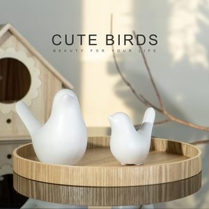 Estatuas de pájaros pequeños, decoración del hogar, adornos decorativos de pájaros de estilo moderno para sala de estar, dormitorio, escritorio de oficina, gabinetes, 4 piezas - Product Image 6