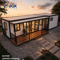 ZYBOX Installation Rapide en 10 Minutes Maison Conteneur Extensible Préfabriquée Modulaire Pliable 20ft 40ft Maison Pliante de Luxe OEM