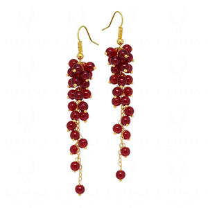 Boucles d'oreilles brodées de perles de rocaille faites à la main de luxe pour cadeaux Boucles d'oreilles à breloques en perles de rocaille d'élégance saisonnière - Product Image 3