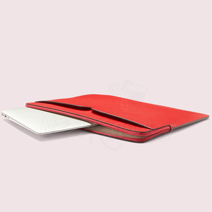 Custom Logo Pebble Leather <b>Pink</b> Ladies Women Slim Zipper <b>Laptop</b> Sleeve <b>Case</b> for Macbook Pakistan Made - Product Image 6