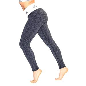 Leggings de yoga de fitness de haute qualité pour femmes taille élastique motif solide décoration en maille-vente en gros respirant évacuant la sueur - Product Image 5